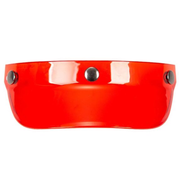 Motorcycle Apparel | Universal 3 Snap-Button Visor Flip Up Wind Shield  for Open Face Motorcycle Helmet Red Motorcycle Accessories Motorcycle Apparel