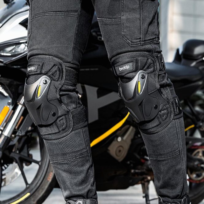 Motorcycle Apparel | Universal Pair of Adult Knee Brace and Elbow Guards Black Motorcycle Accessories Black