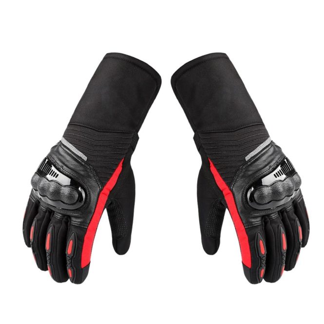 Motorcycle Apparel | Winter Motorcycle Gloves Waterproof Cold Weather Motorcycle Gloves Warm Riding Gloves 2xl Red Motorcycle Accessories Motorcycle Apparel