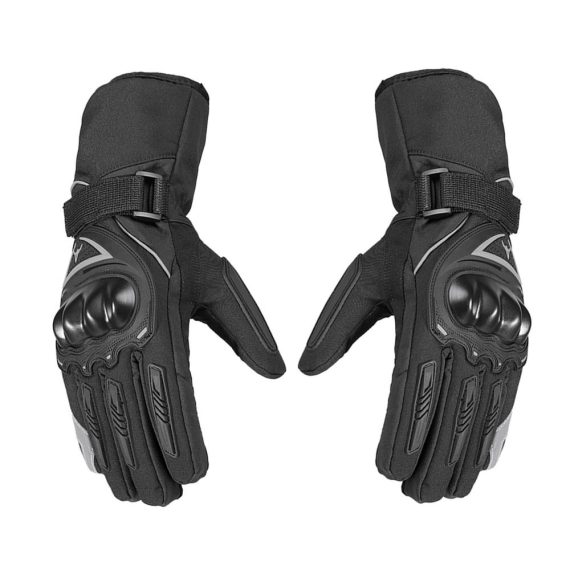 Motorcycle Apparel | Winter Motorcycle Gloves Waterproof Cold Weather Motorcycle Gloves Warm Riding Gloves with Reflective Stripe 2xl Black Motorcycle Accessories Black