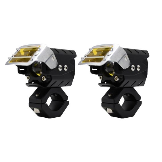 Motorcycle Led Lights | 2Pcs Motorcycle Spotlight Front LED Driving Lights 9000LM 90W 6000K Headlight 4 Mode High Low Beam Black Motorcycle Accessories Black