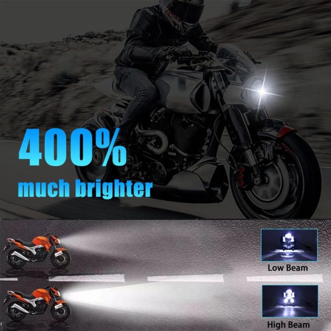 Motorcycle Led Lights | 5.75 inch Motorcycle LED Headlight with High Low Beam White Light Black Motorcycle Accessories Black