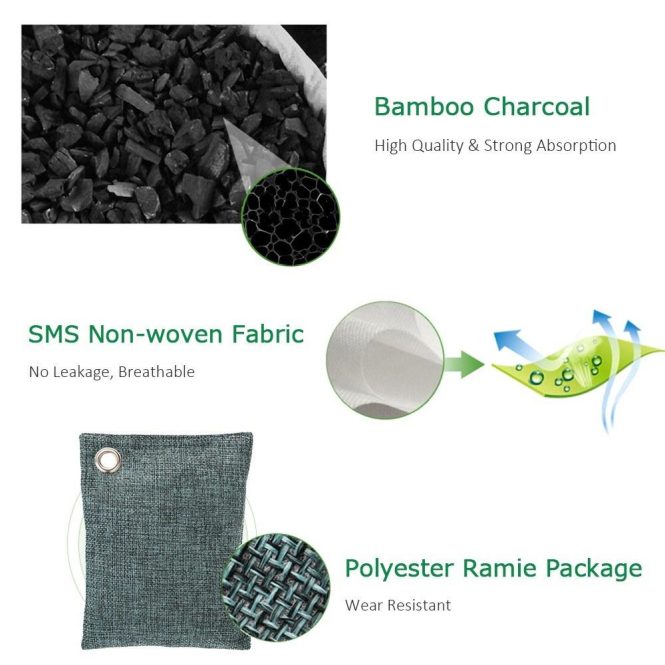 Other Accessories | 1 Pack 100g Bamboo Charcoal Bag Grey Car Repair & Maintenance Grey