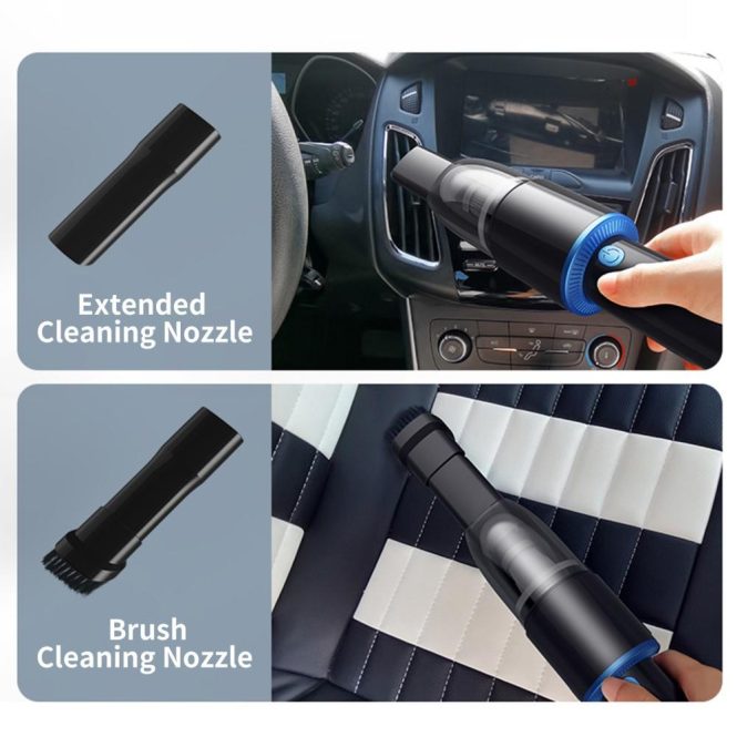 Other Accessories | 10000Pa Car Vacuum Cleaner Portable Mini Handheld USB Vacuum Cleaner 120W Strong Suction Vacuum Cleaner for Pet Hair Dust Gravel Cleaning Home Office Blue Car Repair & Maintenance Blue