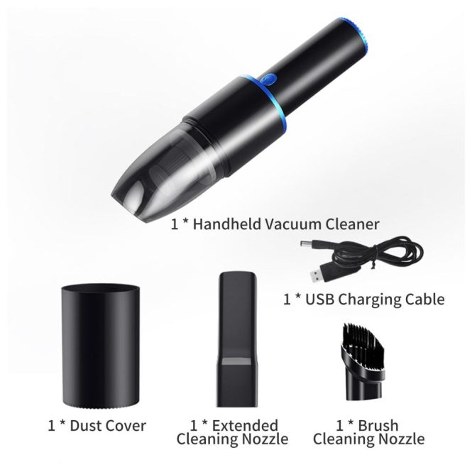 Other Accessories | 10000Pa Car Vacuum Cleaner Portable Mini Handheld USB Vacuum Cleaner 120W Strong Suction Vacuum Cleaner for Pet Hair Dust Gravel Cleaning Home Office s Silver Car Repair & Maintenance Other Accessories