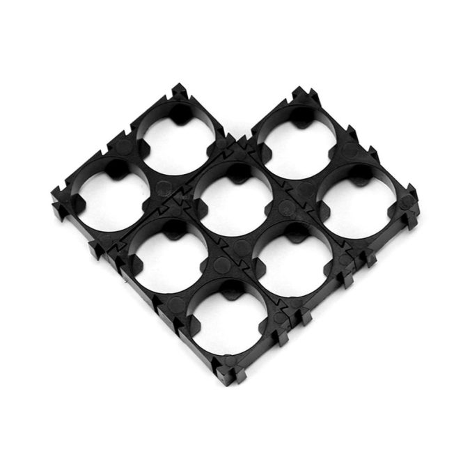 Other Accessories | 100Pcs 18650 Lithium Battery Pack Bracket Cell Spacer Double Battery Holder Bracket DIY Battery Holder Stand Black Car Repair & Maintenance Black