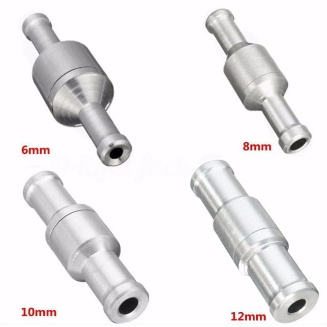 Other Accessories | 12mm Inline One-way Non-return Check Valve Fuel Water Gas Air Vacuum Aluminum Valve Silver Car Repair & Maintenance Other Accessories