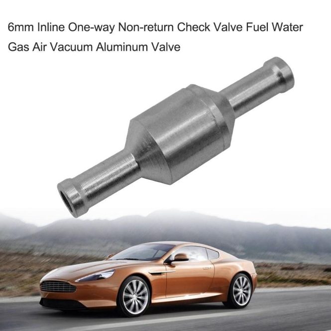 Other Accessories | 12mm Inline One-way Non-return Check Valve Fuel Water Gas Air Vacuum Aluminum Valve Silver Car Repair & Maintenance Other Accessories