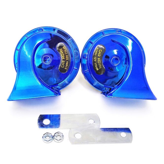 Other Accessories | 12V 2Pcs Loud Air Electric Snail Horn Dual Tone Snail Horn for Motorcycles Cars Small Yact Blue Car Repair & Maintenance Blue