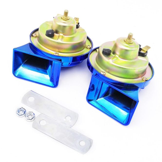 Other Accessories | 12V 2Pcs Loud Air Electric Snail Horn Dual Tone Snail Horn for Motorcycles Cars Small Yact Blue Car Repair & Maintenance Blue