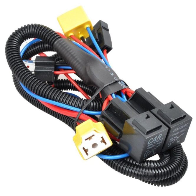 Other Accessories | 12V Car Headlight Wiring Harness Halogen Lamp H4 Light Enhance Cable Socket Light Enhancer Brightener Black Car Repair & Maintenance Black