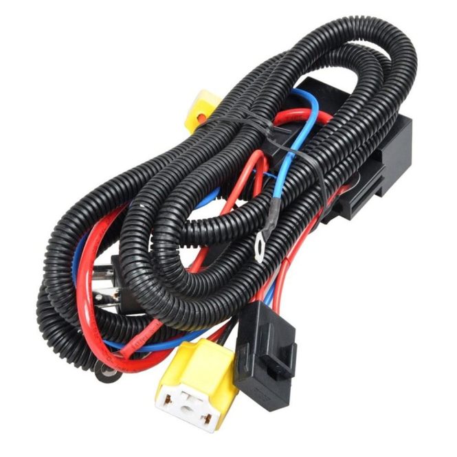 Other Accessories | 12V Car Headlight Wiring Harness Halogen Lamp H4 Light Enhance Cable Socket Light Enhancer Brightener Black Car Repair & Maintenance Black