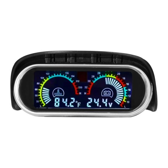 Other Accessories | 2 in 1 Universal Car Digital Gauge Water Temperature Voltage Gauge Voltmeter 9-36V with 1/8NPT Sensor Fahrenheit/℉  Display for Car Truck SUV RV Black Car Repair & Maintenance Black