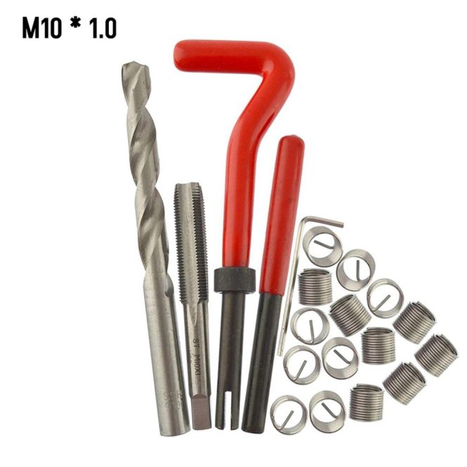 Other Accessories | 20Pcs Metric Thread Repair Insert Kit M5 M6 M8 M10 M12 M14 Helicoil Car Pro Coil Tool(M10 * 1) Silver Car Repair & Maintenance Other Accessories