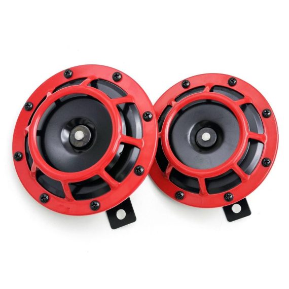 Other Accessories | 2Pcs 125mm 12V Electric Car Horn Super Loud High Tone/Low Tone Twin Horn Kit with Protective Grill for Motorcycles Cars Red Car Repair & Maintenance Other Accessories