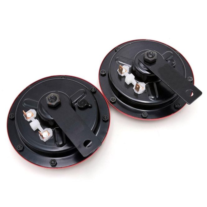 Other Accessories | 2Pcs 125mm 12V Electric Car Horn Super Loud High Tone/Low Tone Twin Horn Kit with Protective Grill for Motorcycles Cars Red Car Repair & Maintenance Other Accessories