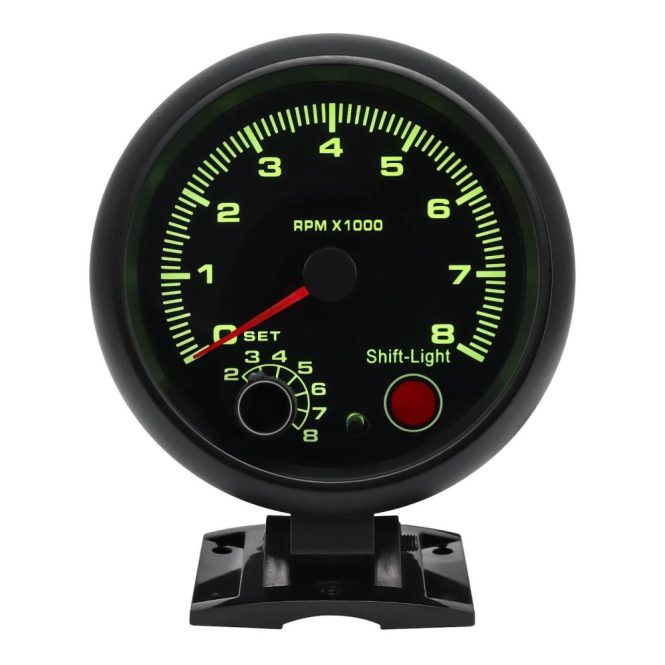 Other Accessories | 3.75 inch Car Universal Black Tachometer Gauge Blue Inter Shift light 0-8000 RPM Black Car Repair & Maintenance Black