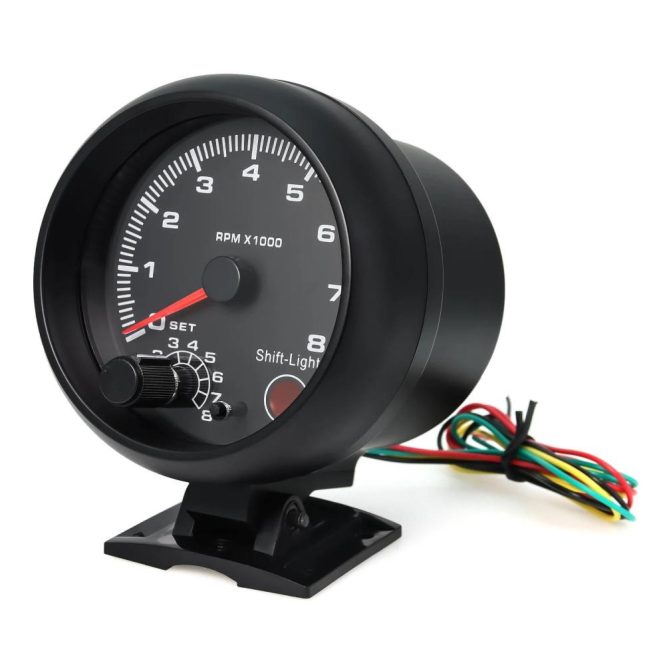 Other Accessories | 3.75 inch Car Universal Black Tachometer Gauge Blue Inter Shift light 0-8000 RPM Black Car Repair & Maintenance Black