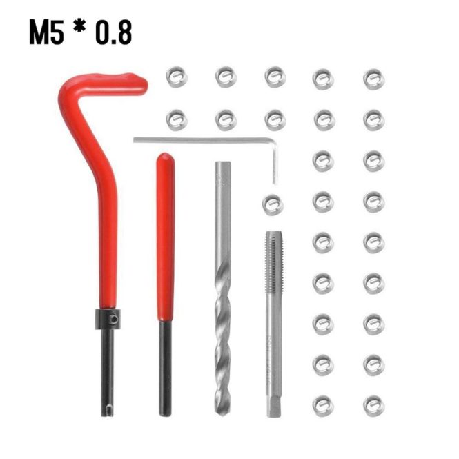 Other Accessories | 30Pcs Metric Thread Repair Insert Kit M5 M6 M8 M10 M12 M14 Helicoil Car Pro Coil Tool(M5 * 0.8) Silver Car Repair & Maintenance Other Accessories