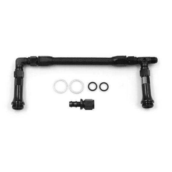 Other Accessories | Braided AN6 Dual Feed Carb Fuel Line Double Pump Aluminum Alloy Replacement for 4150 Holley Carburetor 7/8”-20 Thread Black Car Repair & Maintenance Black