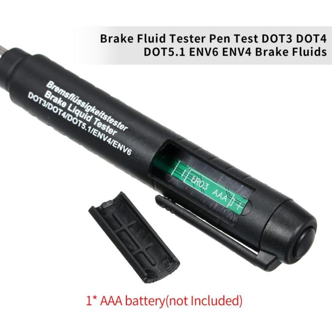 Other Accessories | Brake Fluid Tester Pen Test DOT3 DOT4 DOT5.1 ENV6 ENV4 Brake Fluids with 5 LED Indicators Black Car Repair & Maintenance Black