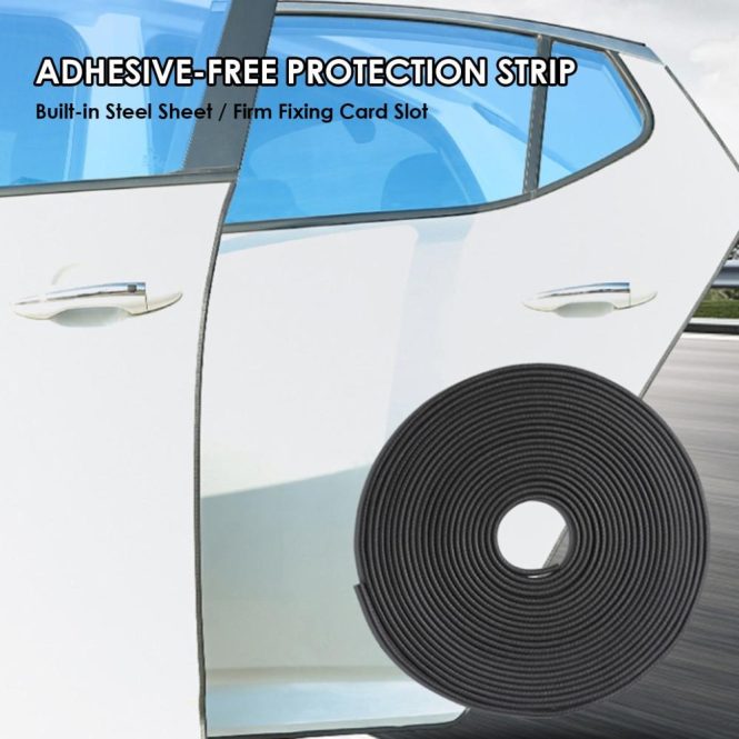 Other Accessories | Car Door Edges Guards Cover U-Shaped Rubber Seal Protector Auto Flexible Anti-Collision Door Edges Trim Protection Strips Black Car Repair & Maintenance Black