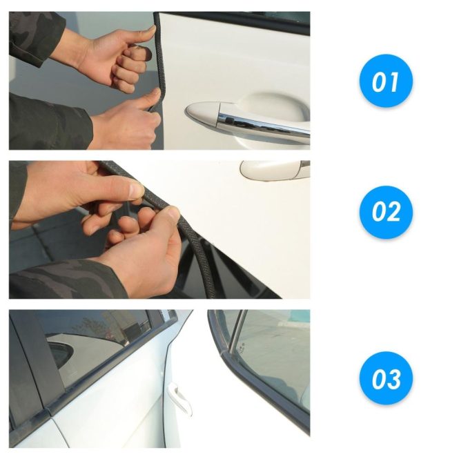 Other Accessories | Car Door Edges Guards Cover U-Shaped Rubber Seal Protector Auto Flexible Anti-Collision Door Edges Trim Protection Strips Black Car Repair & Maintenance Black