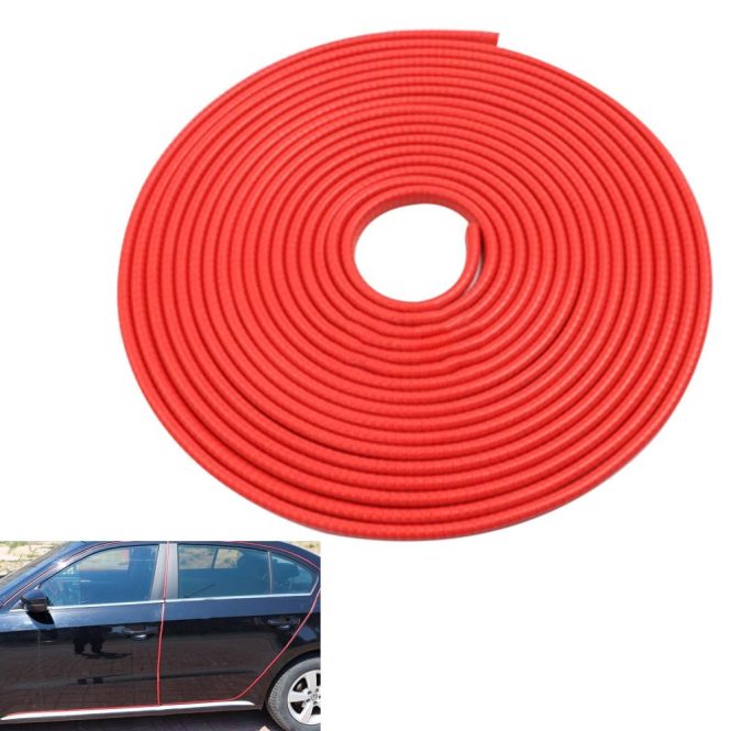 Other Accessories | Car Door Edges Guards Cover U-Shaped Rubber Seal Protector Auto Flexible Anti-Collision Door Edges Trim Protection Strips Red Car Repair & Maintenance Other Accessories