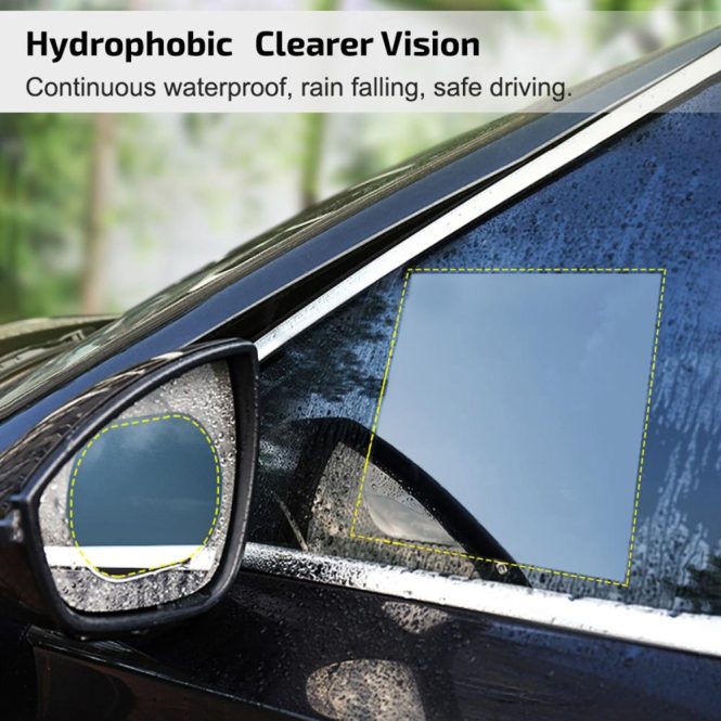 Other Accessories | Car Rear View Mirror Film Side Window Protective Film HD Anti-Fog Anti-Scratch Rainproof Waterproof  for Rear View and Side Window Sky Blue Car Repair & Maintenance Other Accessories