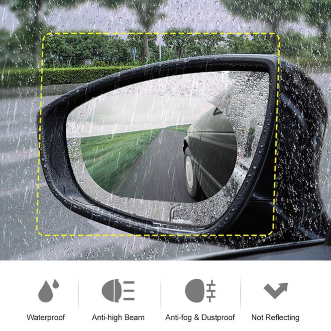 Other Accessories | Car Rear View Mirror Film Side Window Protective Film HD Anti-Fog Anti-Scratch Rainproof Waterproof  for Rear View and Side Window Sky Blue Car Repair & Maintenance Other Accessories