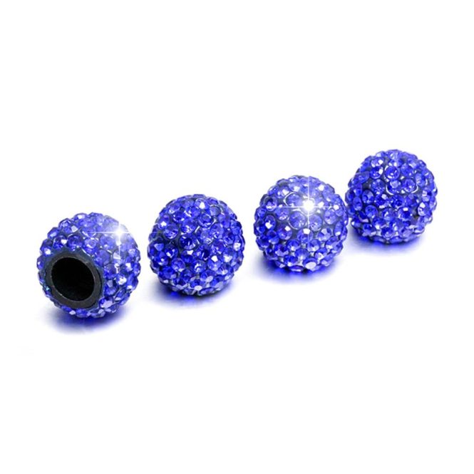 Other Accessories | Car Tire Valve Caps 4 Pack Diamond Valve Stem Caps Crystal Rhinestone Valve Core Cap New Creative Valve Cap Blue Car Repair & Maintenance Blue