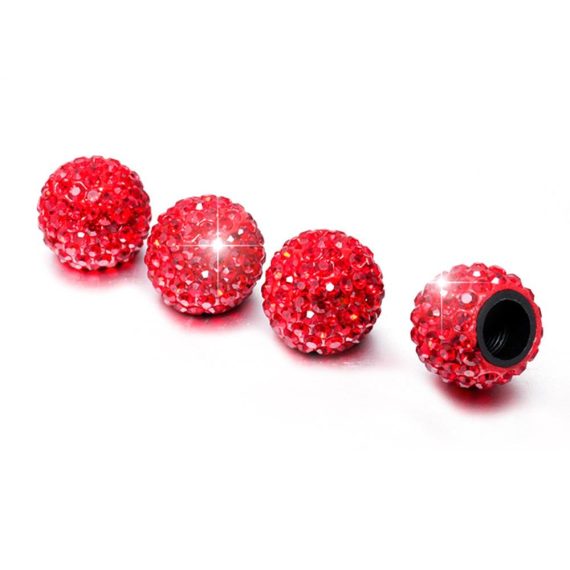 Other Accessories | Car Tire Valve Caps 4 Pack Diamond Valve Stem Caps Crystal Rhinestone Valve Core Cap New Creative Valve Cap Red Car Repair & Maintenance Other Accessories