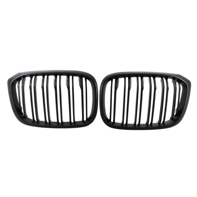 Other Accessories | Double Slat Front Kidney Grille Grill Black Replacement for BMW G01 X3 G02 X4 2018-2020 Black Car Repair & Maintenance Black