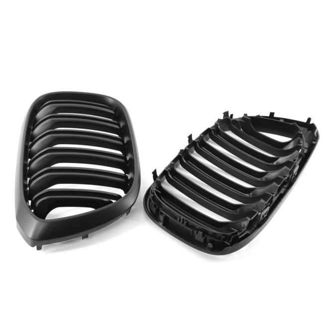 Other Accessories | Double Slat Front Kidney Grille Grill Black Replacement for BMW G01 X3 G02 X4 2018-2020 Black Car Repair & Maintenance Black