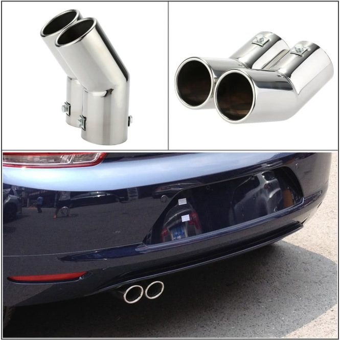 Other Accessories | Dual Pipes Stainless Steel Exhaust Tail Pipes Car Repair & Maintenance Other Accessories