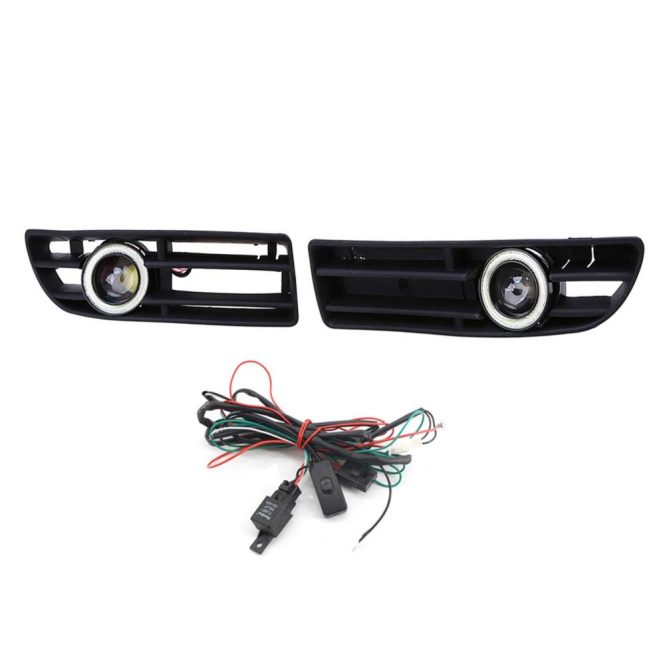 Other Accessories | Fog Light LED Front Bumper Grille DRL Lamp Part Replacement For VW Jetta Bora Mk4 99-04 Black Car Repair & Maintenance Black