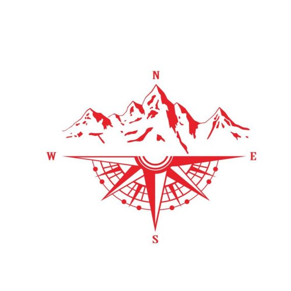 Other Accessories | Mountain Compass Stickers, Decal for Car Hood Auto Body Side Door Compass Waterproof Stickers, Vinyl Stripe Decal Sticker for Truck SUV Off-Road Vehicles Red Car Repair & Maintenance Other Accessories