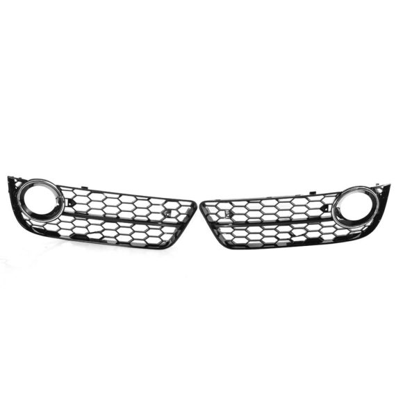 Other Accessories | One Pair Honeycomb Front Standard Bumper Fog Light Grille Cover Replacement for Audi A5 2008-2011 Black Car Repair & Maintenance Black