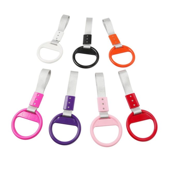 Other Accessories | Round-shaped Car Rear Bumper Warning Ring Hand Strap Decorative Warning Loops Train Bus Handle Hand Strap for Car Interior Exterior Decoration Pink Car Repair & Maintenance Other Accessories