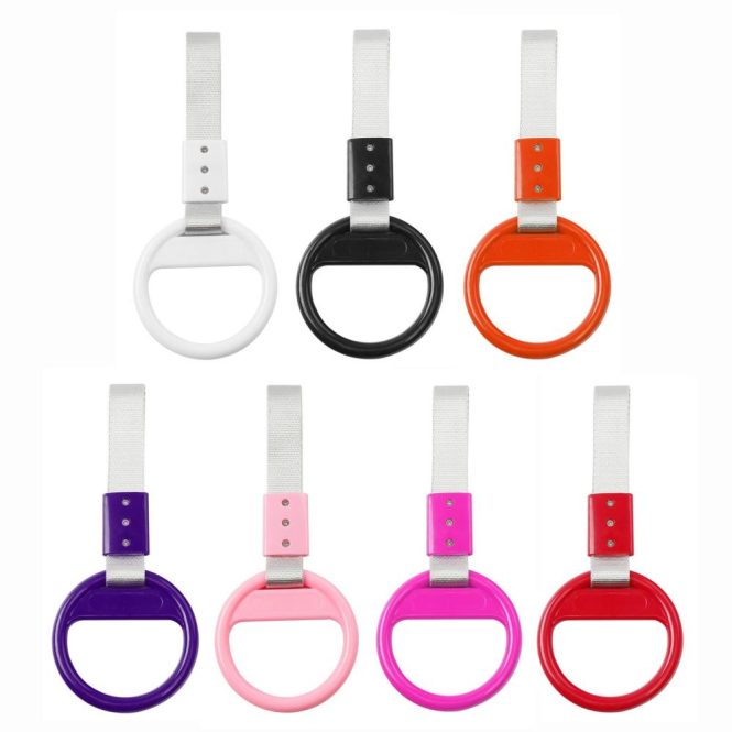 Other Accessories | Round-shaped Car Rear Bumper Warning Ring Hand Strap Decorative Warning Loops Train Bus Handle Hand Strap for Car Interior Exterior Decoration Pink Car Repair & Maintenance Other Accessories