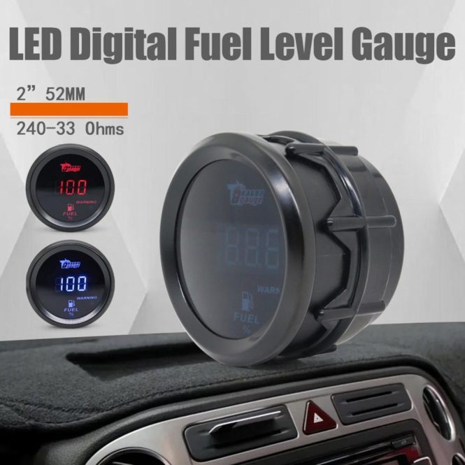 Other Accessories | Universal 12V2inch 52MM 52MM Digital Display Car Fuel Level Gauge 240-33 Ohms Red Car Repair & Maintenance Other Accessories