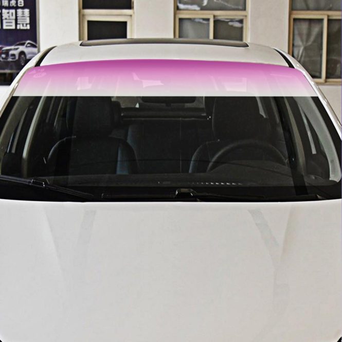 Other Accessories | Upper Front Windshield Sun Protection Sheet Gradient Auto Staining Film Creative Windshield Stickers Vehicle Body Decals Decoration Pink Car Repair & Maintenance Other Accessories