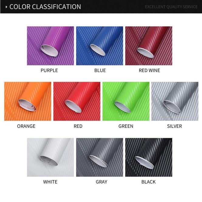 Other Accessories | Waterproof Car Stickers 3D Car Carbon Fiber Vinyl Film Dark Gray Car Repair & Maintenance Dark Gray