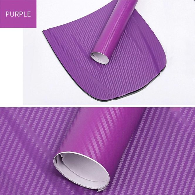 Other Accessories | Waterproof Car Stickers 3D Car Carbon Fiber Vinyl Film Purple Car Repair & Maintenance Other Accessories