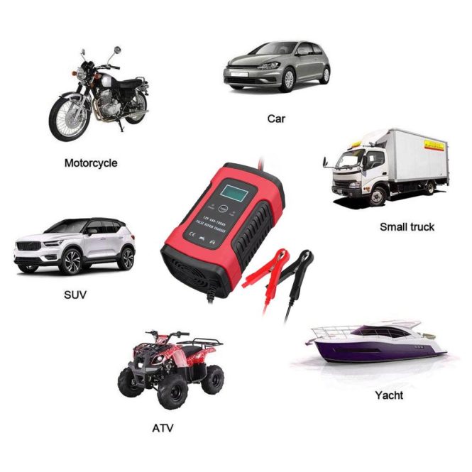 Other Car Gadgets | 12V 6A  Full Automatic Car Battery Charger Intelligent Fast Power Charging Pulse Repair Charger eu Car Electronics Other Car Gadgets