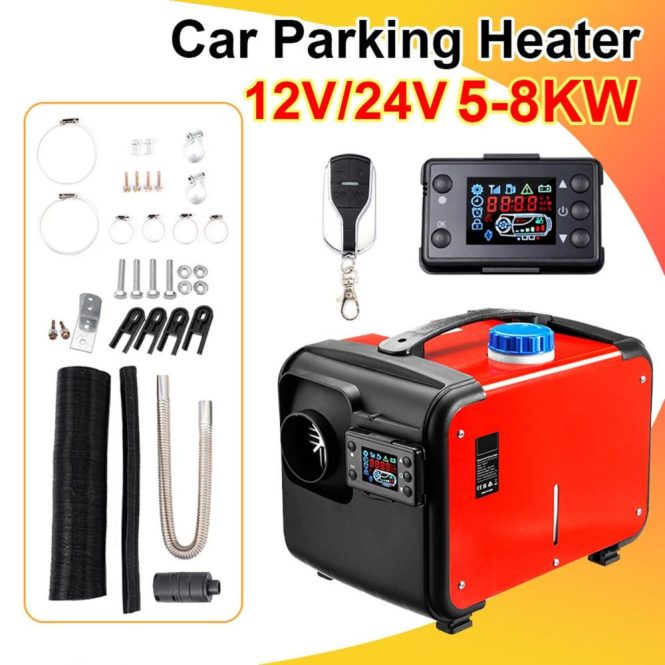 Other Car Gadgets | 12V/24V Diesel Air Heater 8KW Fast Parking Heater with LCD Display Remote Control for Car RV Truck Boats Trailer Motorhome Camper Multicolor Car Electronics Multicolor