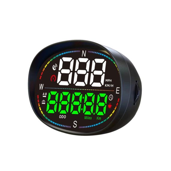 Other Car Gadgets | 3 Inches Car Universal Head Up Display GPS Speedometer with Speed Time Compass Overspeed Warning Mileage Measurement Fatigue Driving Alarm Black Car Electronics Black