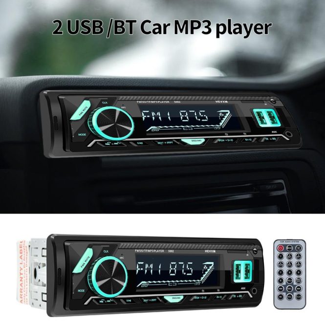 Other Car Gadgets | 7 Colors Digital HD LCD Display Car Stereo Audio Radio FM/UU/TF/MP3 Player BT V3.0 12V/24V LCD Multimedia In-dash 1 Din Dual USB Fast Charging #2 Car Electronics Other Car Gadgets