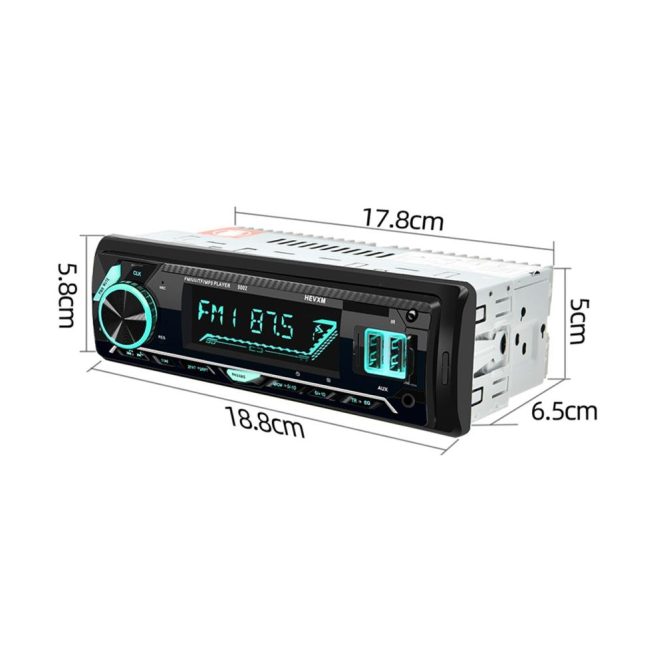 Other Car Gadgets | 7 Colors Digital HD LCD Display Car Stereo Audio Radio FM/UU/TF/MP3 Player BT V3.0 12V/24V LCD Multimedia In-dash 1 Din Dual USB Fast Charging #2 Car Electronics Other Car Gadgets