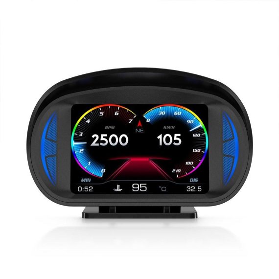 Other Car Gadgets | Car Head Up Display Multi-funciton OBD GPS Slope Meter Atmosphere Lamp Full LCD Smart Gauge with 12 Styple Interfaces Black Car Electronics Black